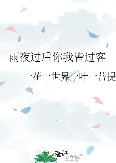 雨夜过侯你我皆过客